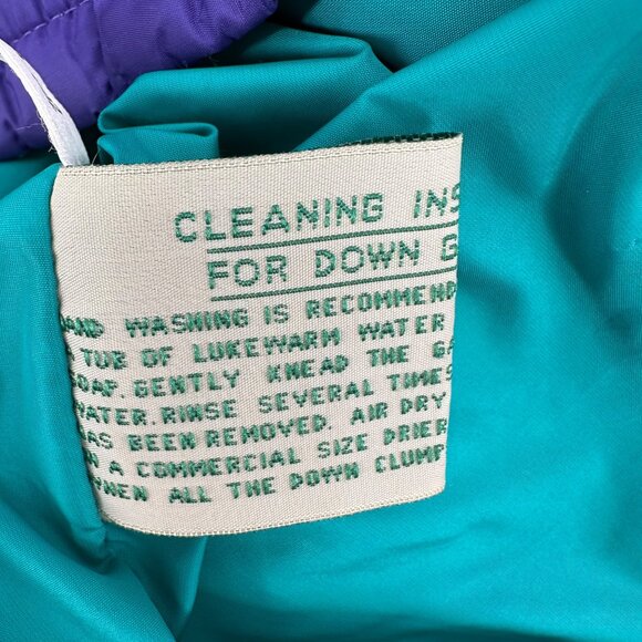Vintage L.L. Bean Womens Mountain Classics Purple Goose Down Puffer Jacket M - Picture 8 of 10